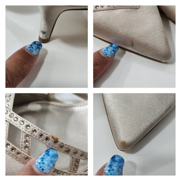 Adrianna Papell Boutique Taupe Tan Pumps Slingback Heels Women Size 7.5 M FLAW - Picture 8 of 8